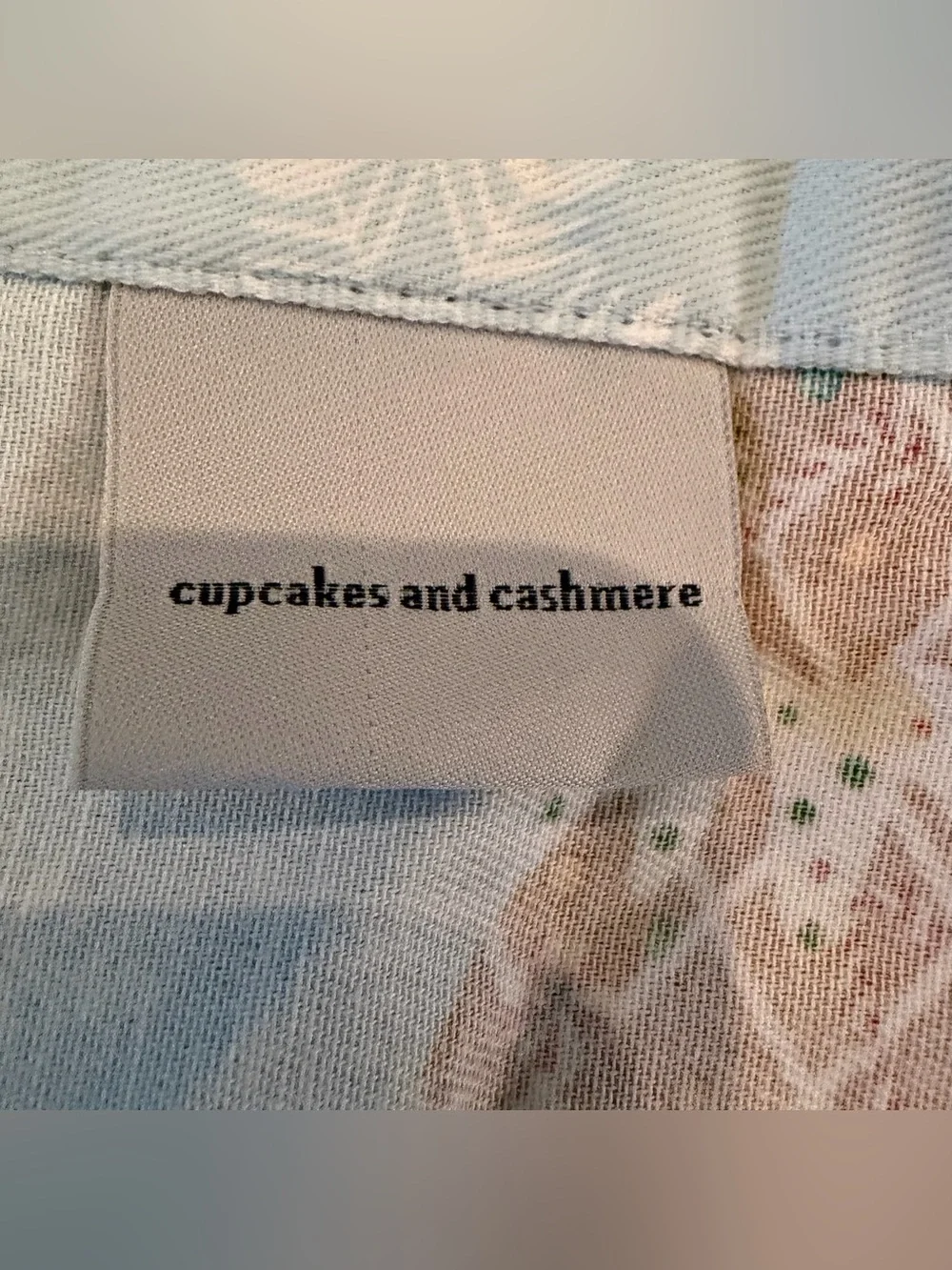Cupcakes & Cashmere Blue Christmas Trees Fabric Shower Curtain Pom Poms 72x72